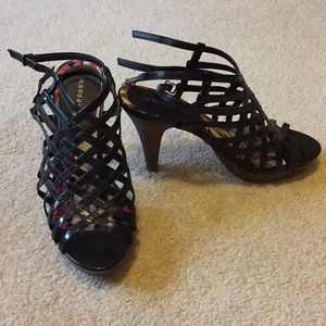 Strappy high heels